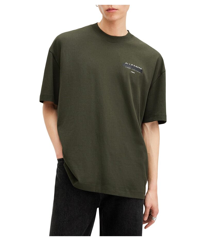 オールセインツ メンズ トップス シャツ AllSaints Redact Short Sleeve Crew Forest Green グリーン