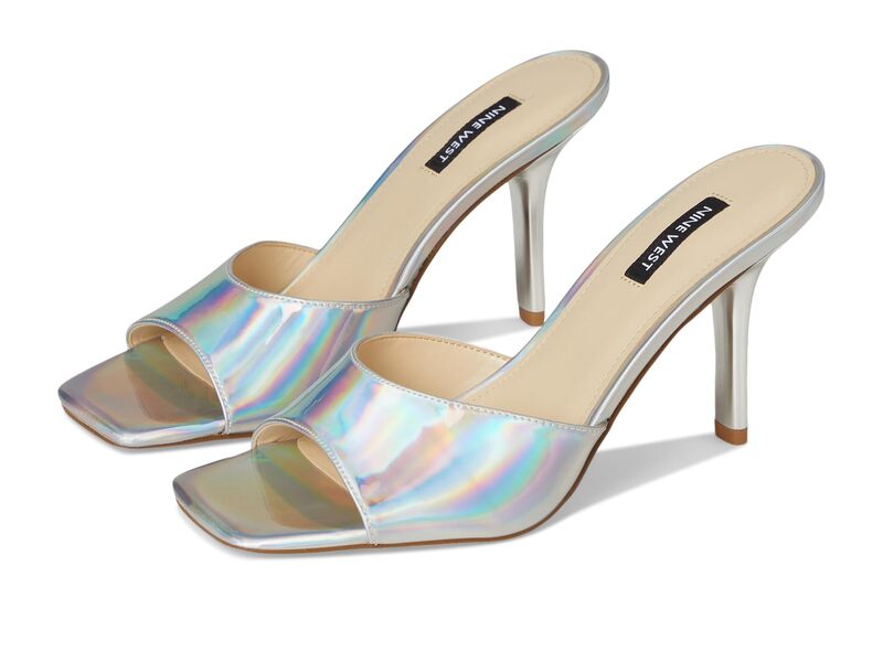 ナインウェスト レディース シューズ ヒール Nine West Disko Silver Iridescent Mirror Metallic シルバー