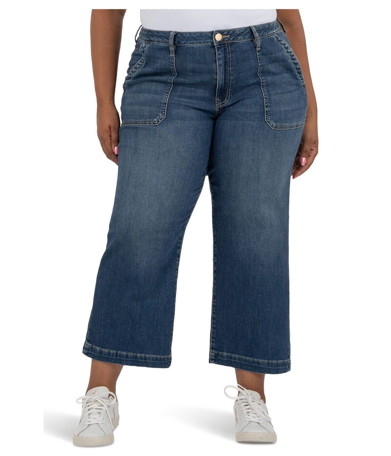 カットフロムザクロス レディース ボトムス デニムパンツ ワイドレッグ プラスサイズ KUT from the Kloth Plus Charlotte High Rise Wide Leg Pork Chop-wide Hem Reflective 16,635円