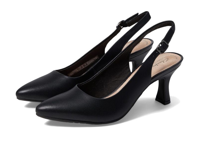クラークス レディース シューズ 踵 Clarks Kataleyna Step Black Leather 黒いこと