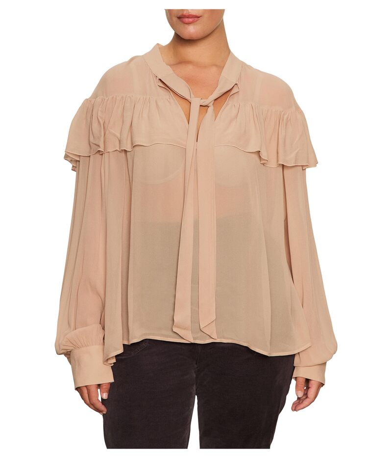 サンクチュアリー レディース トップス シャツ フリル ブラウス Sanctuary Fade Into You Ruffle Blouse Fawn