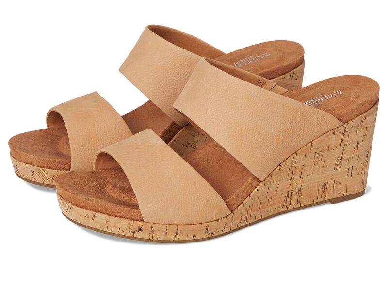 鍵を掛ける界面 レディース シューズ 踵 Rockport Briah II Slide Beige Leather ベージュ