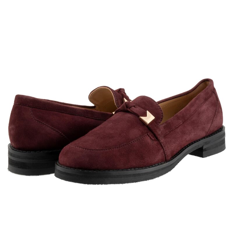 トロッターズ レディース シューズ ブーツ・レインブーツ Trotters Femi Oxblood Suede オックスブラッド画像