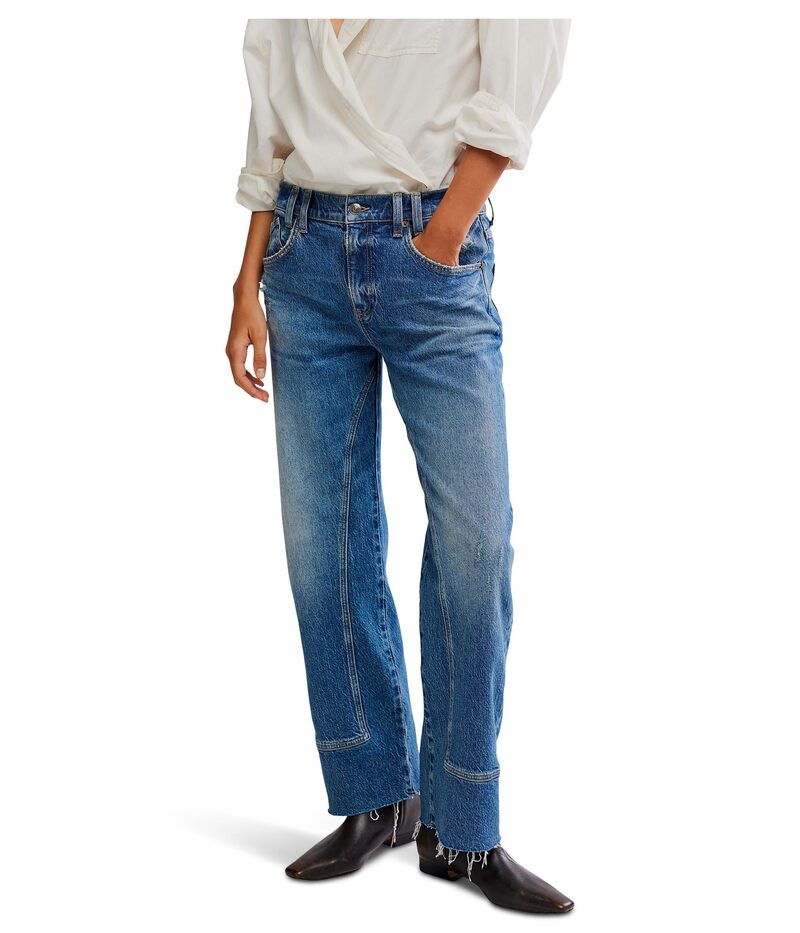 フリーピープル レディース ボトムス デニムパンツ Free People Risk Taker Mid-Rise Straight Chance