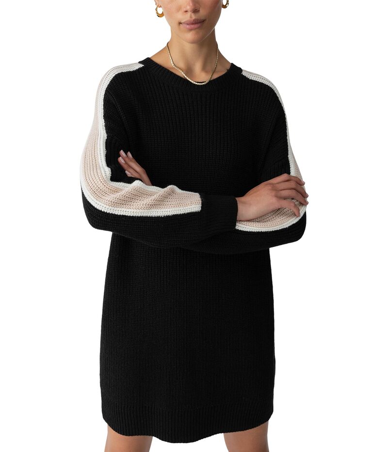 サンクチュアリー レディース トップス ワンピース セーター Sanctuary Speedway Sweater Dress Black/Milk/T.Almond ブラック 12,525円