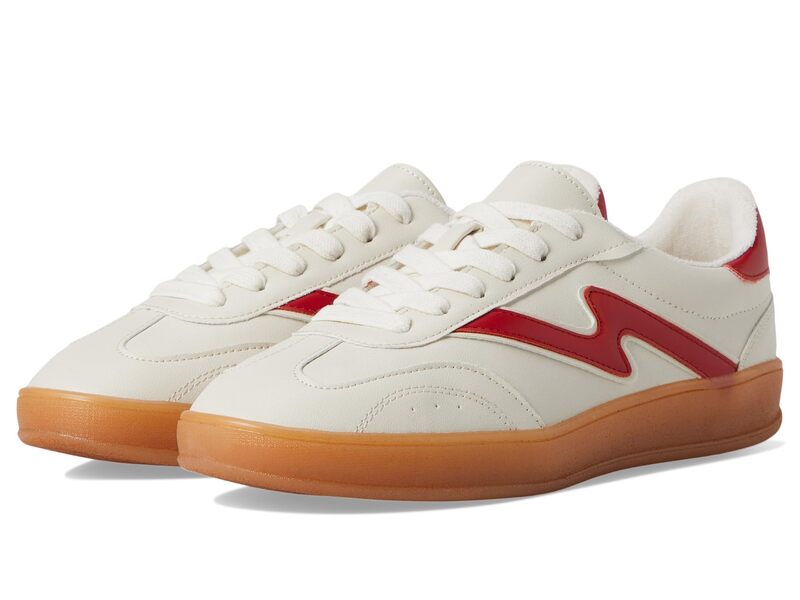 マッデンガール レディース シューズ スニーカー Madden Girl Giia Off White/ Red 象牙色 靴-スニーカー-レディース靴