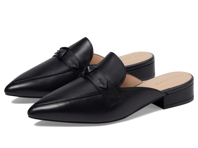 コールハーン レディース シューズ スリッポン・ローファー Cole Haan Piper Bow Mule Black Leather ブラック|ReVida 店