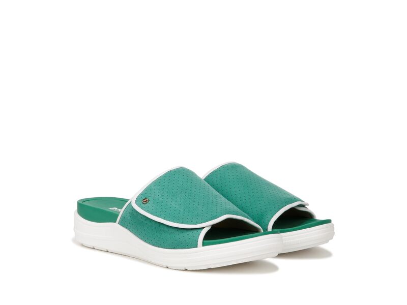 ドクター・ショール レディース シューズ サンダル Dr. Scholl's Time Off Set Slide Sandal Court Green Microfiber グリーン