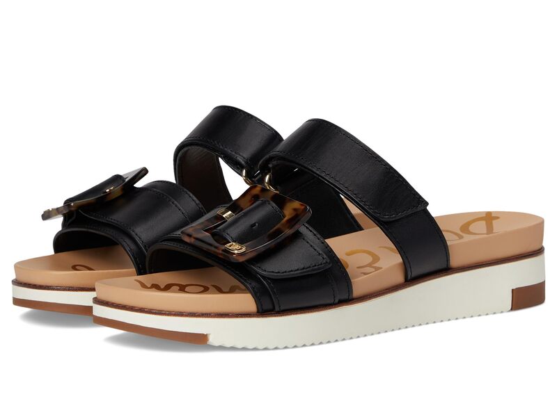 サムエデルマン レディース シューズ 踵 Sam Edelman Adrianna Black Leather 黒いこと
