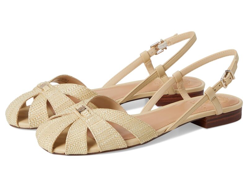 ヴィンスカムート レディース シューズ サンダル Vince Camuto Cacey Fisherman Flat Sandals Light Straw/Ecru エクリュ