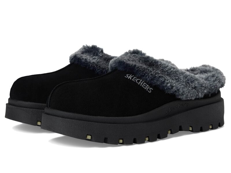 スケッチャーズ レディース シューズ サンダル SKECHERShindigs - Fortress Black Suede ブラック