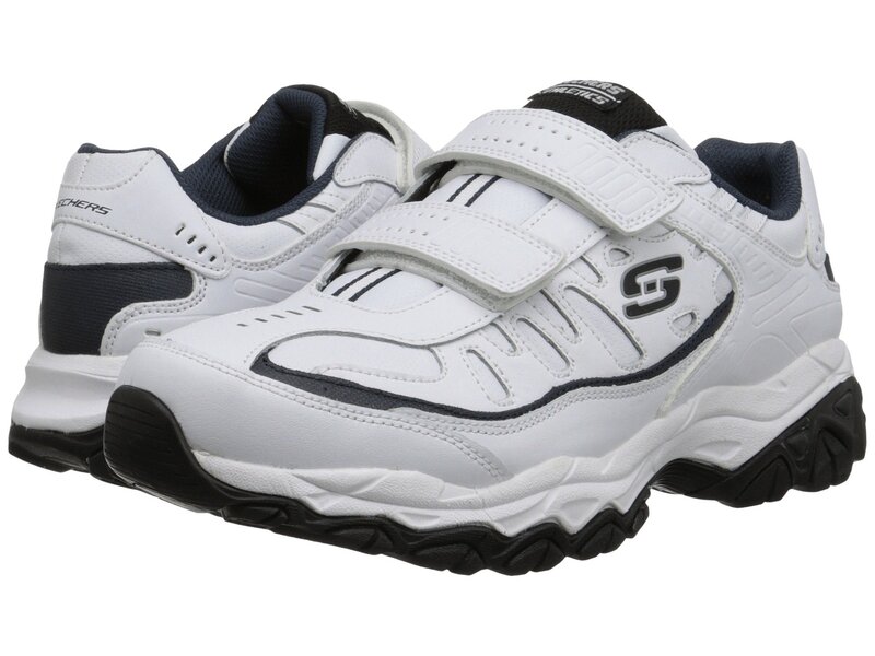 スケッチャーズ メンズ シューズ スニーカー SKECHERS Afterburn Memory Fit - Final Cut White/Navy ホワイト
