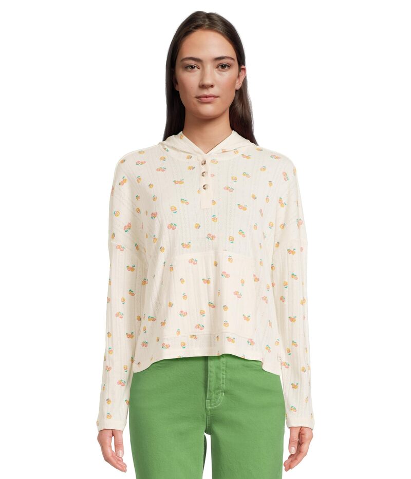 ドード アンドコー レディース アウター パーカー・スウェット Toad&Co Foothill Pointelle Long Sleeve Hoodie Salt Nasturtium Print