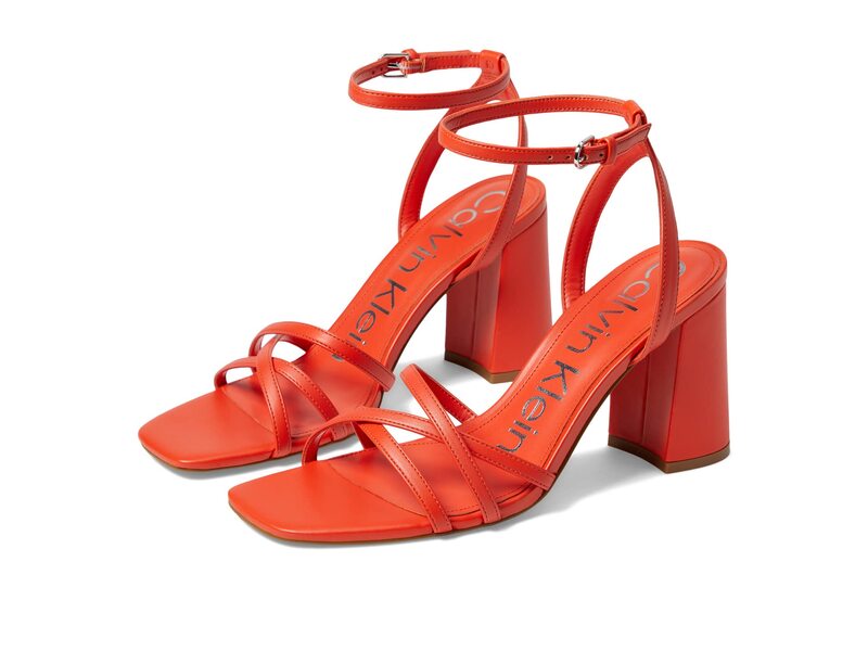 カルバンクライン レディース シューズ ヒール Calvin Klein Qalat Orange オレンジ