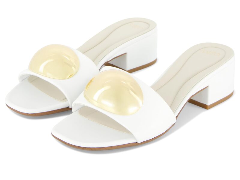 フランコサルト レディース シューズ ヒール サンダル Franco Sarto A-nika Slide Sandals Bright White ホワイト