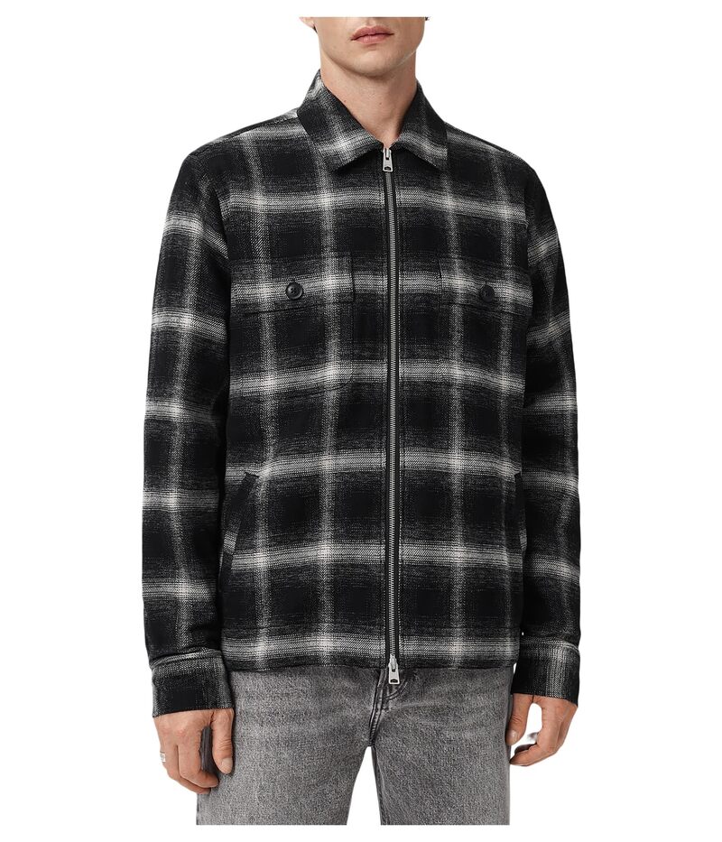 オールセインツ メンズ アウター コート ジャケット AllSaints Bayo Sherpa Jacket Black ブラック