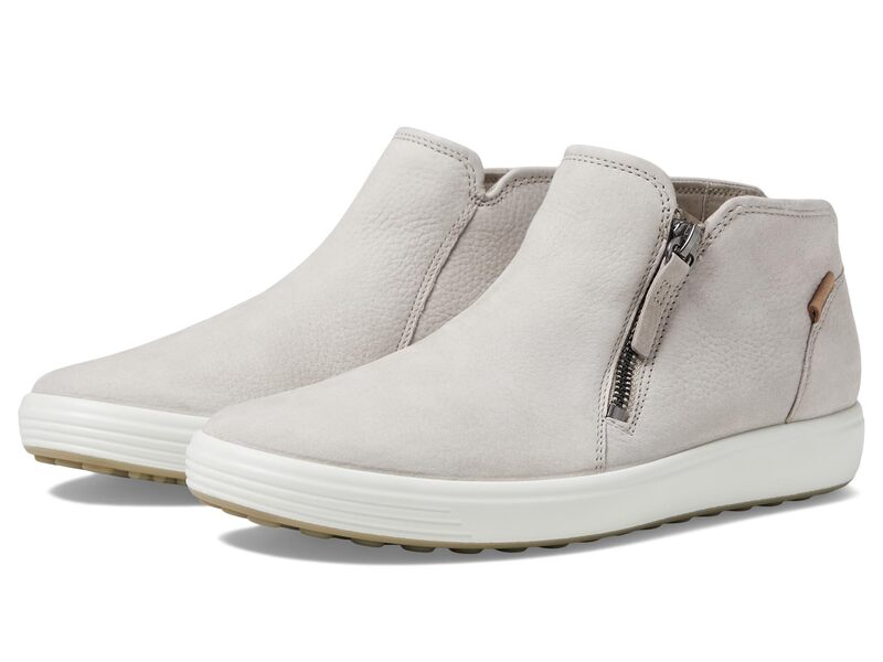 残響音 レディース シューズ スニーカー ブーツ ECCO Soft 7 Low Cut Zip Bootie Grey Rose 薄墨色