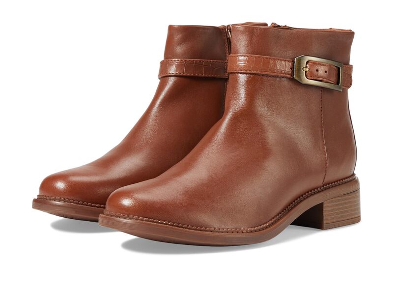 クラークス レディース シューズ ブーツ・レインブーツ Clarks Maye Grace Tan Leather タン｜ReVida 店
