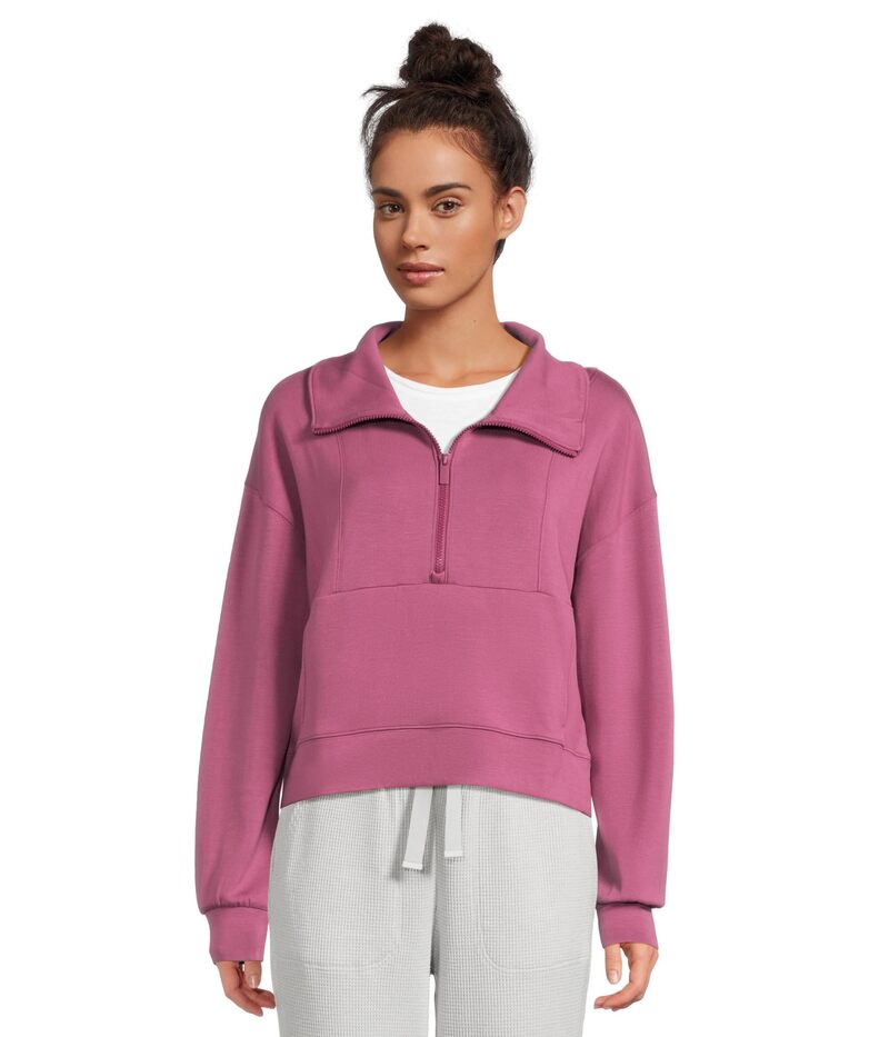 トラビスマヒュー レディース アウター パーカー・スウェット TravisMathew Skyloft Soft 1/2 Zip Damson