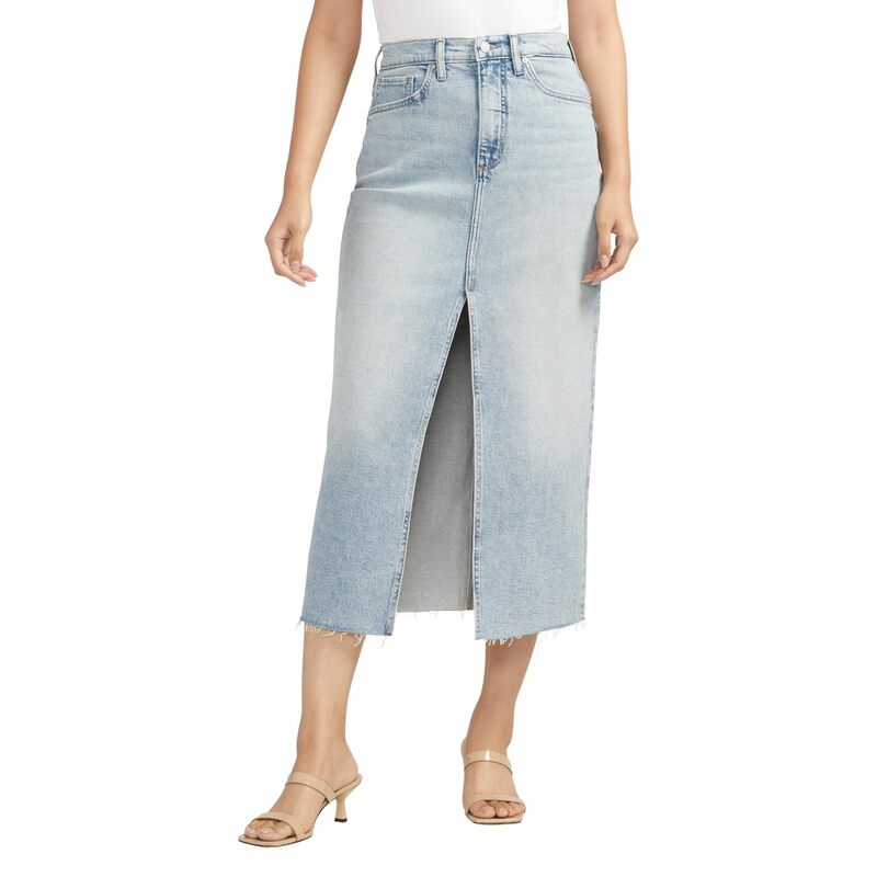 シルバー ジーンズ レディース ボトムスカート ミディ デニム Silver Jeans Co. Denimidi Skirt L34112ACS174 Indigo インディゴ|ReVida 店
