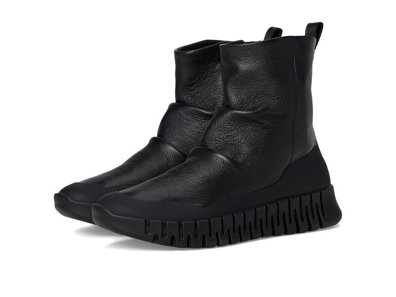 エコー レディース シューズ ブーツ・レインブーツ ECCO Gruuv Pull On Mid Fashion Boot Black/Black ブラック｜ReVida 店