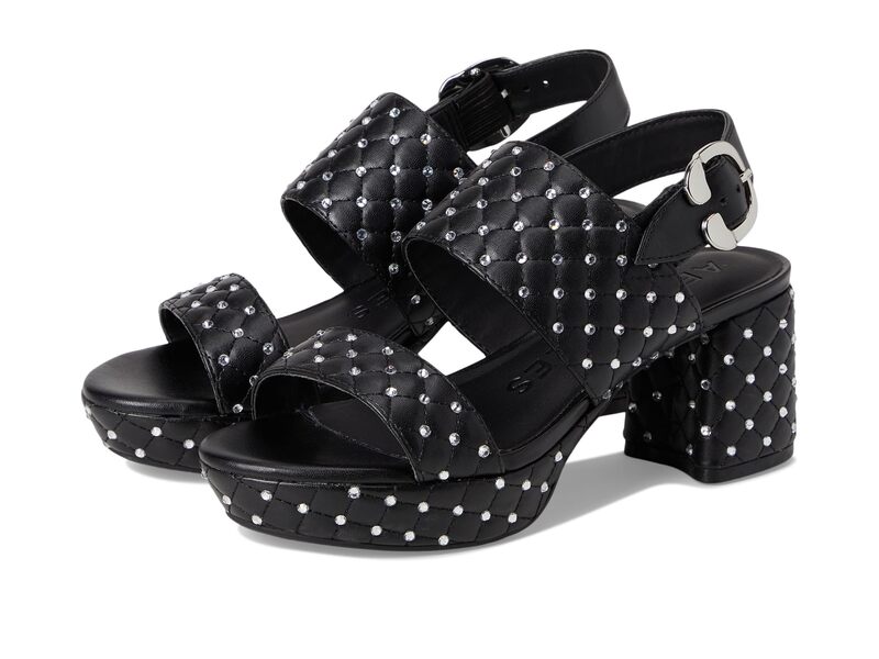 エアロソールズ レディース シューズ ヒール Aerosoles Camera Crystal Black Quilted Faux Leather With Crystals ブラック