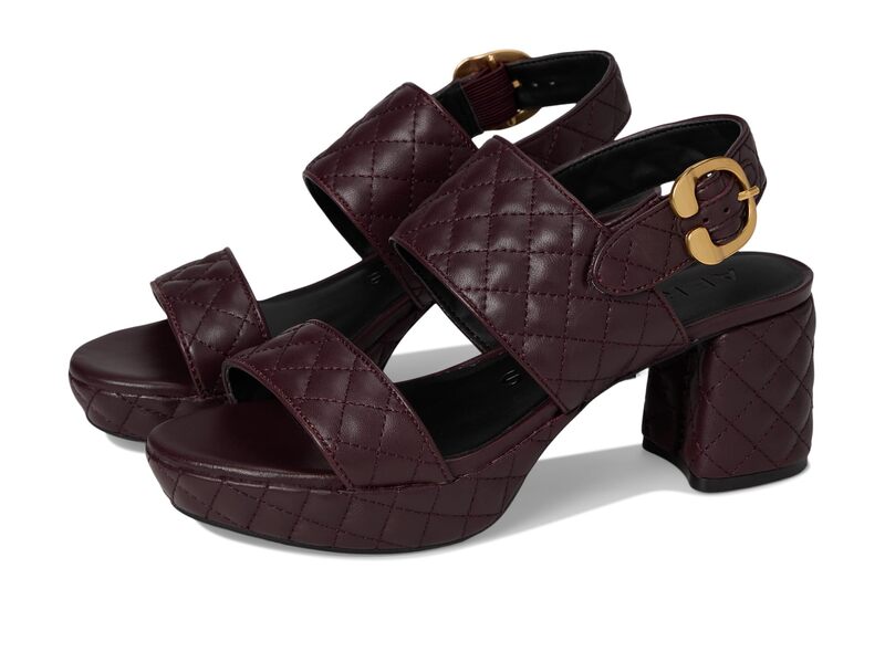 エアロソールズ レディース シューズ ヒール Aerosoles Camera Qui Deep Aubergine Quilted Leather オーバージーン|ReVida 店