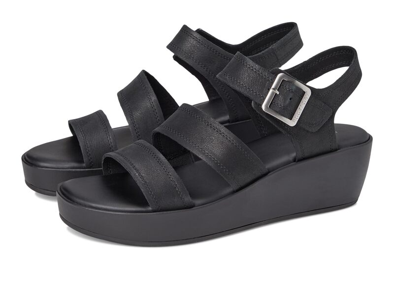 鍵を掛ける界面 レディース シューズ 踵 Rockport Anala Black Leather 黒いこと