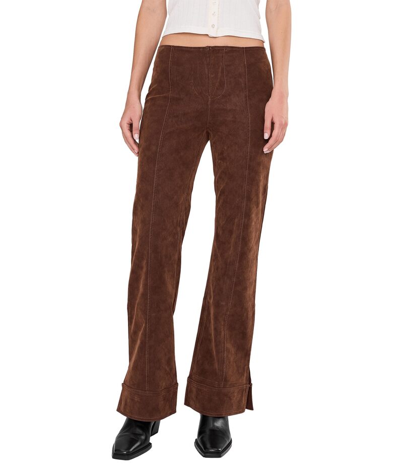 フリーピープル レディース ボトムス カジュアルパンツ スエード Free People Glow Upant Suede Shaved Chocolate チョコレート