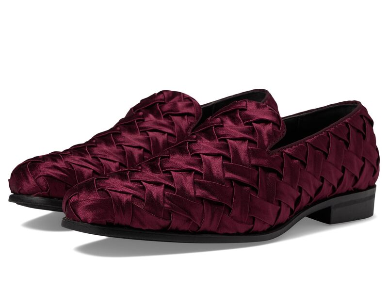 ステイシーアダムス メンズ シューズ スリッポン・ローファー サテン Stacy Adamsavoir Satin Slip-On Burgundy バーガンディ|ReVida 店
