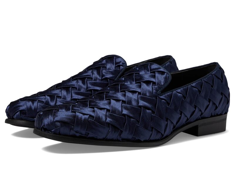 ステイシーアダムス メンズ シューズ スリッポン・ローファー サテン Stacy Adamsavoir Satin Slip-Onavy ネイビー|ReVida 店