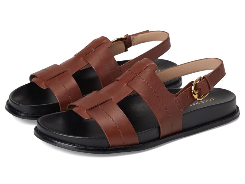 コールハーン レディース シューズ サンダル Cole Haan Marlee Fisherman Footbed Sandals Dark Cuoio Leather