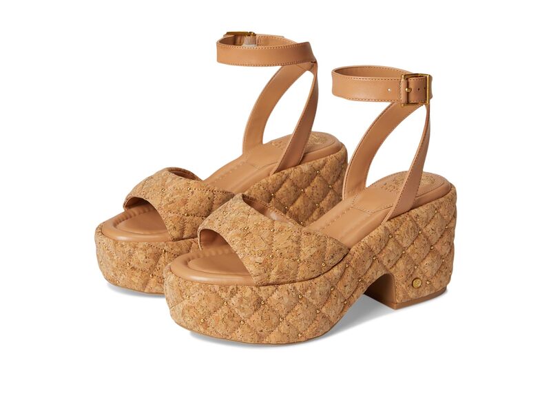 ヴィンスカムート レディース シューズ 踵 プラットホーム サンダル Vince Camuto Ellah Chunky Platform Sandals Natural/Travertine