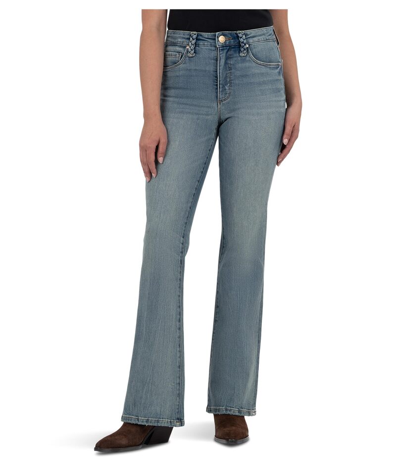 カットフロムザクロス レディース ボトムス デニムパンツ KUT from the Kloth Ana High Rise Fab-baby Dn All-braid Belt Loop Confidence|ReVida 店