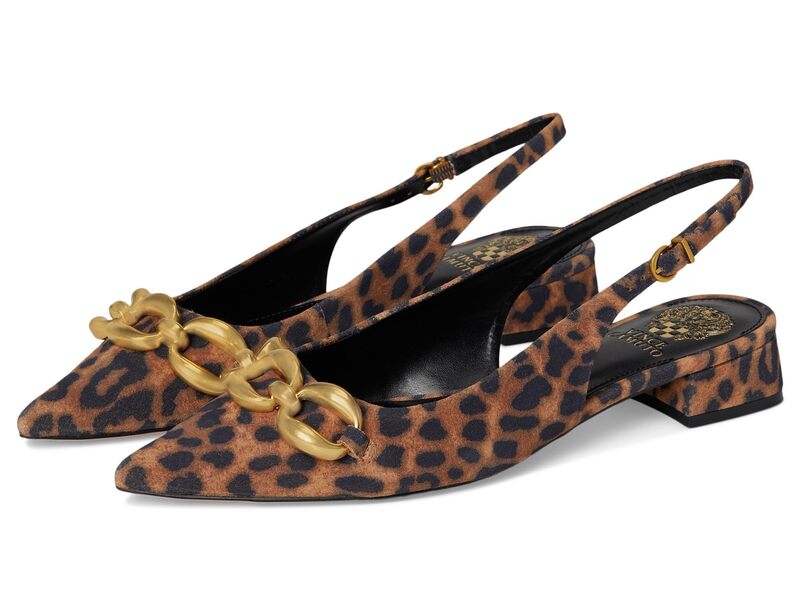 ヴィンスカムート レディース シューズ ヒール Vince Camuto Valiey Chain Link Slingback Mule Camel キャメル|ReVida 店