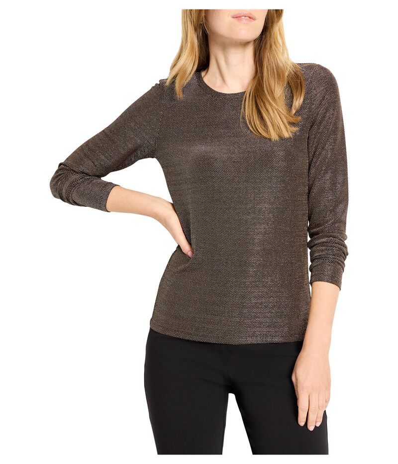 ニックプラスゾーイ レディース トップス シャツ プチ ニット NIC+ZOE Petite Diamonte Knitop Copper Mix|ReVida 店