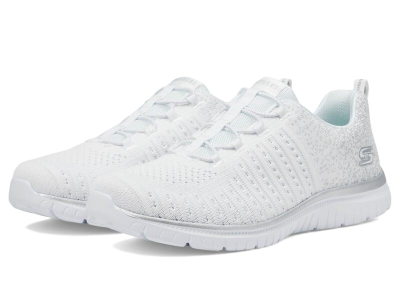 スケッチャーズ レディース シューズ スニーカー SKECHERS Virtue Lucent White Silver 白いこと