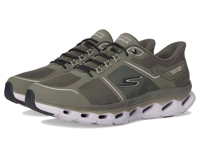 スケッチャーズ レディース シューズ スニーカー SKECHERS Performance Go Walk Glide Step 2.0 Elektra Hands Free Slip-Ins Olive オリーブ