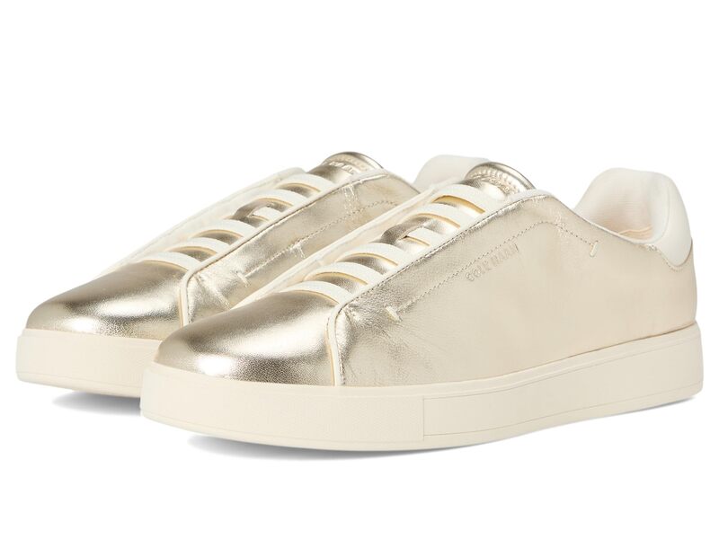 電話を掛けるハーン レディース シューズ スニーカー Cole Haan Grandpro Luxe Slip-On Sneakersoft Gold Metallic/Ivory 象牙色