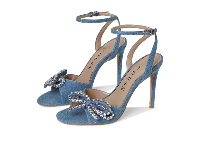ゲス レディース シューズ ヒール GUESS Charmin Medium Blue Denim デニム|ReVida 店