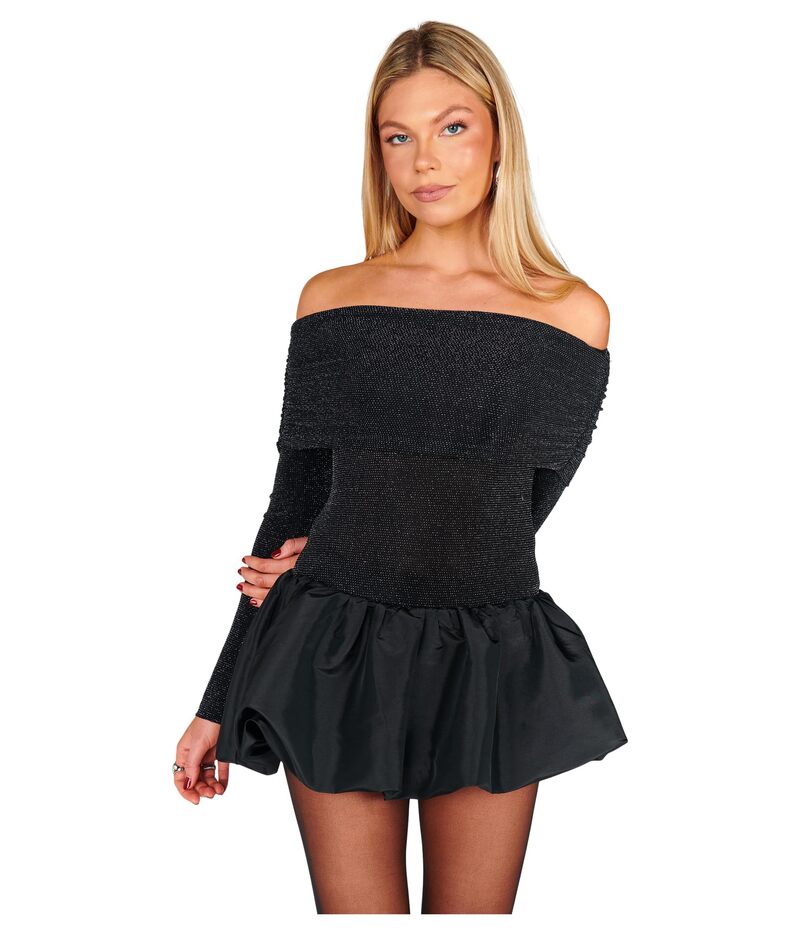 ウミーユアムーム レディース トップス ワンピース ミニ Show Me Your Mumu Charlize Mini Dress Black Dancing Queen Shine ブラック