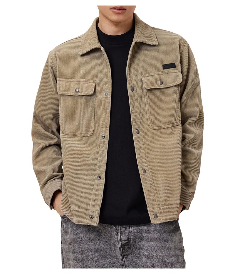 オールセインツ メンズ トップス シャツ AllSaints Castleford Shirt Oak Brown ブラウン