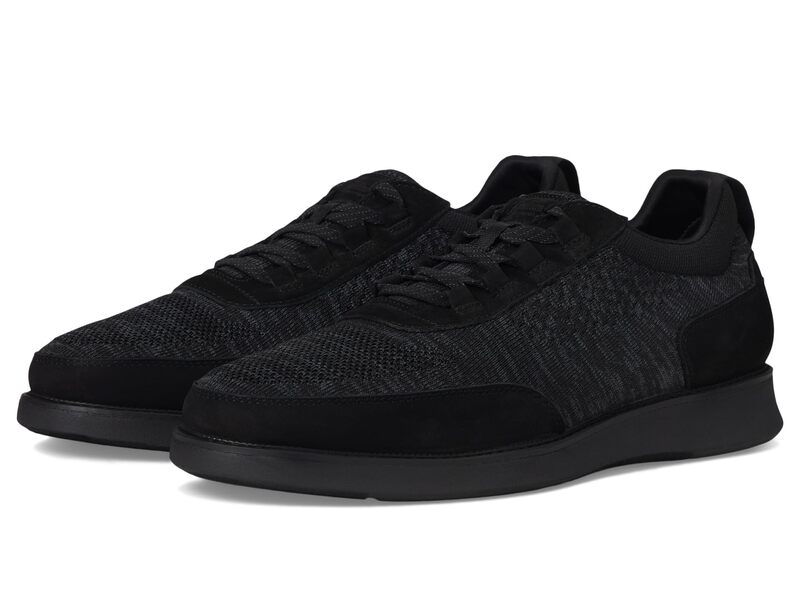 フローシャイム メンズ シューズ スニーカー レース ニット Florsheim Launch Knit Elastic Lace Moc Toe Slip-On Black ブラック
