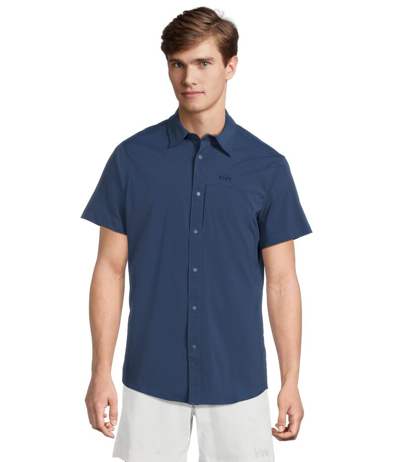 ヘリーハンセン メンズ トップス シャツ Helly Hansen Tofino Solen Short Sleeve Shirt Ocean