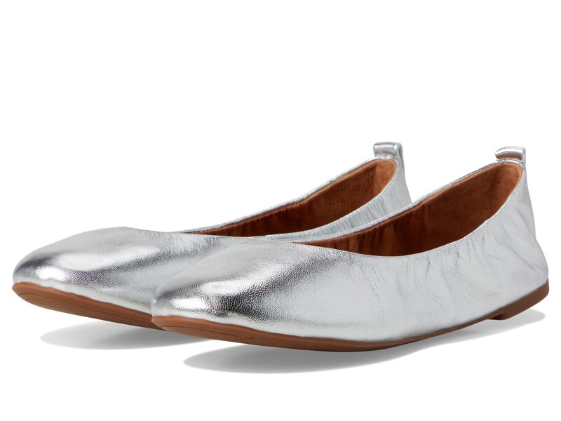 ラッキーブランド レディース シューズ サンダル レザー Lucky Brand Emmielou Leather Ballet Flat Silver シルバー