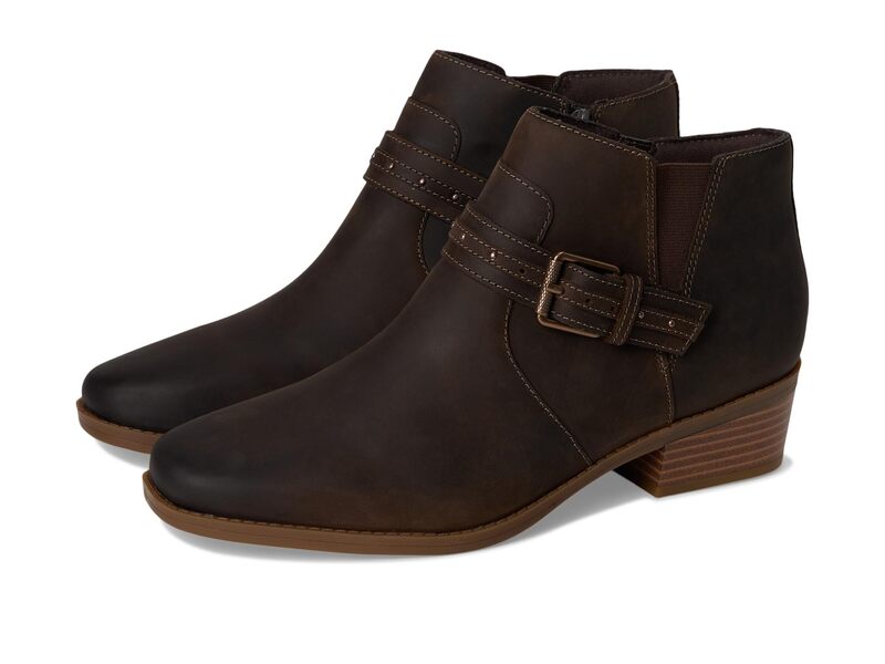 クラークス レディース シューズ 踵 Clarks Danyelle Wish Taupe Oily Leather トープ