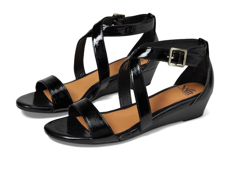 ソフト レディース シューズ ヒール Sofft Innis Black Crinkle Patent ブラック