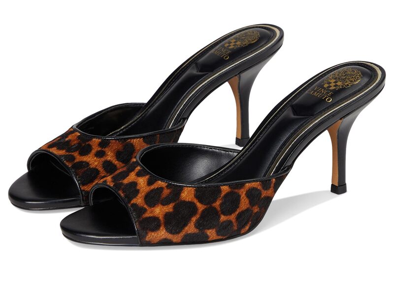 ヴィンスカムート レディース シューズ 踵 サンダル Vince Camuto Prynn Higheel Mule Sandal Camel/Black 黒いこと