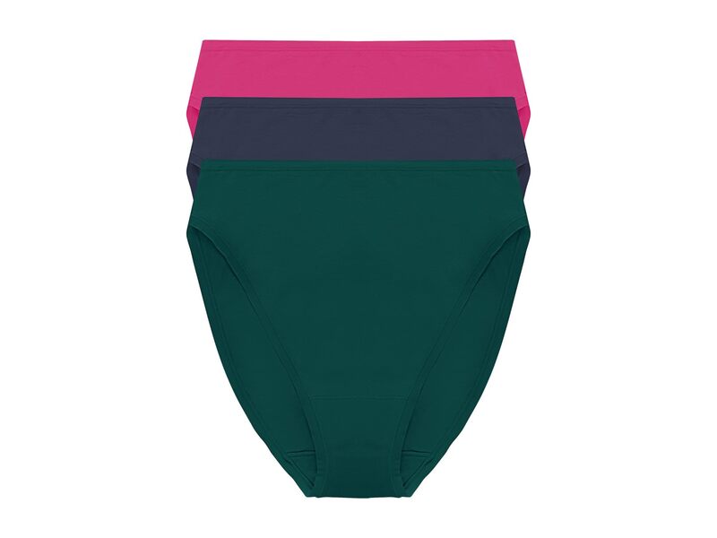 ナトリ レディース アンダーウェア パンツ コットン Natori Bliss Bare Cotton High Cut Brief 3-Pack Elm/Vintage Navy/Sakura ネイビー 7,796円
