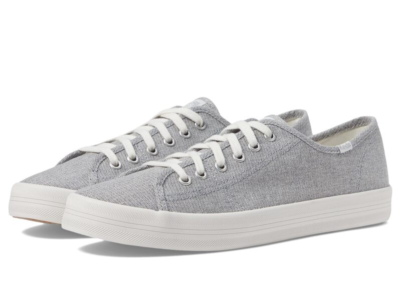 ケッズ レディース シューズ スニーカー スピード競技 Keds Kickstart Lace Up Silver Textile しろがね色 スニーカー-レディース靴
